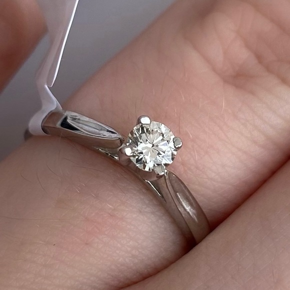 SOLD|0.22ct. Diamond 10K Gold Engagement Ring - Picture 1 of 7